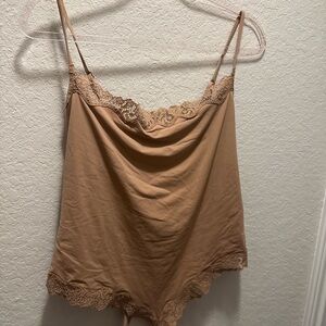 SKIMS Fits Everybody Lace Cami Thong Bodysuit Size 4X in Sienna